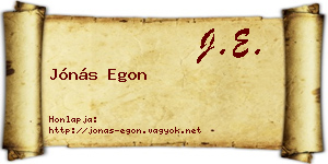 Jónás Egon névjegykártya